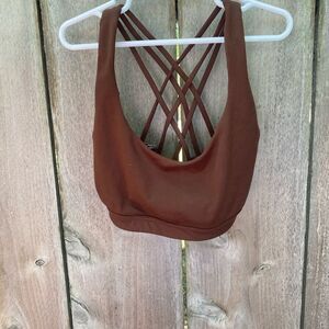 Women's Victoria's Secret Brown Strappy Sports Bra XS